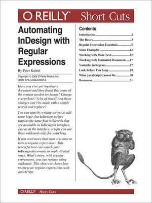cover image of Automating InDesign with Regular Expressions